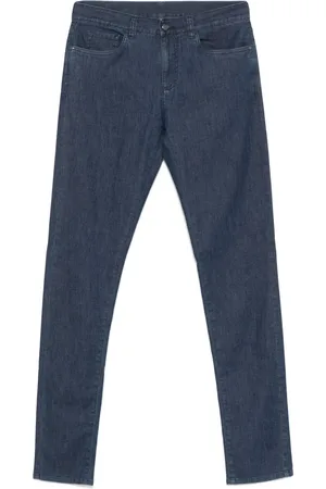 CANALI Jeans, Heren, Blauw, 2Xl, Katoen, Katoenen Jeans met Zakken