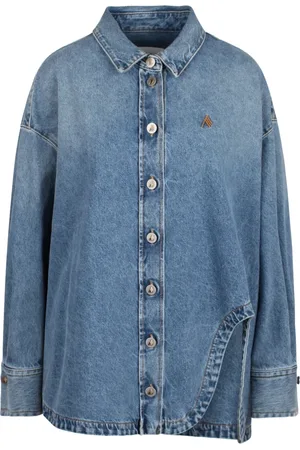The Attico Blouses & Shirts, Dames, Blauw, S, Denim, Diana Denim Shirt