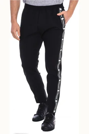 Dsquared2 Broeken, Heren, Zwart, XS, Wol, Sportieve Wollen Track Pants