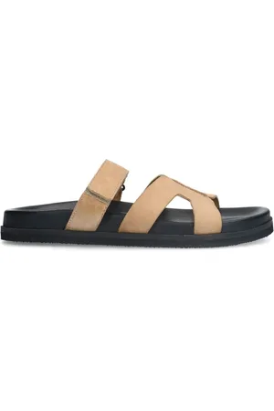 Manfield Schoenen, Dames, , 41 EU, Suède, Suède Band Sandalen met Plateau