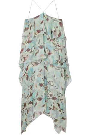 Stella McCartney Kleedjes, Dames, Veelkleurig, S, Elegante Jurk met Ruches