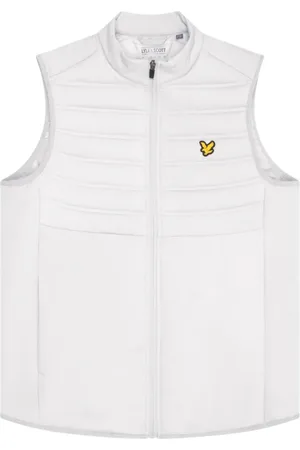 Lyle & Scott Jassen, Heren, Wit, XS, Polyester, Hybride Double Baffle Gilet