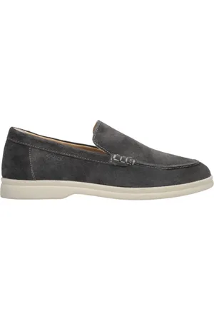 Estro Schoenen, Dames, Grijs, 38 EU, Suède, Donkergrijze suède loafers