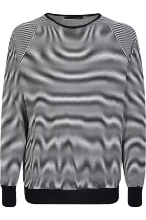 LARDINI Sweatshirts & Hoodies, Heren, Blauw, L, Katoen, Sweatshirt met ronde hals