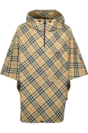 Burberry Jassen, Dames, , M, Wol, Geruite Cape