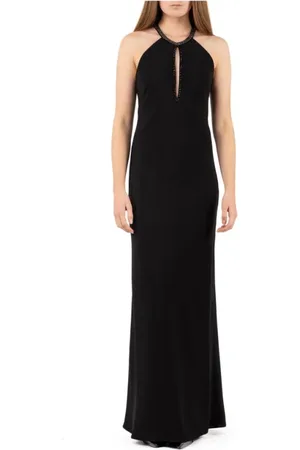 Max Mara Kleedjes, Dames, Zwart, M, Polyester, Elegante Jurk Studio Collectie Avondjurk