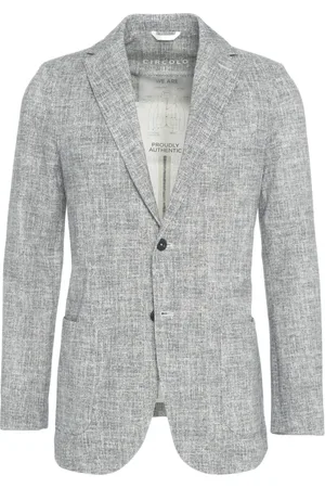 Circolo Jassen, Heren, Grijs, XL, Katoen, Zwarte Blazer Easy Jacket Stijlvol Ontwerp