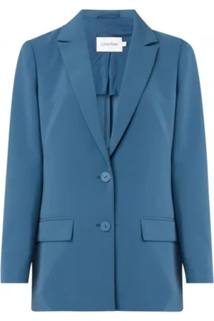 Calvin Klein Jassen, Dames, Blauw, L, Blazer K20K204874