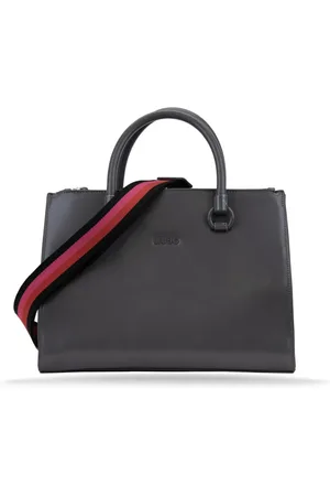 Liu Jo Tassen, Dames, Grijs, ONE Size, Leer, Schoudertas met magnetische knoop