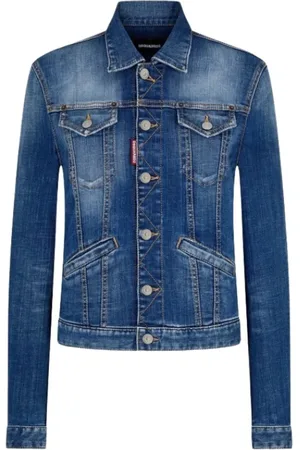 Dsquared2 Jassen, Dames, Blauw, S, Denim, Denim Boyfriend Jas