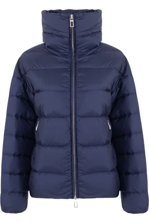 Duno Jassen, Dames, Blauw, M, Polyester, Blauwe Zip-Up Jas met Logo