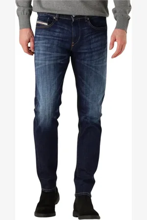 Diesel Jeans, Heren, Blauw, W30 L32, Katoen, D-Strukt Slim Fit Jeans