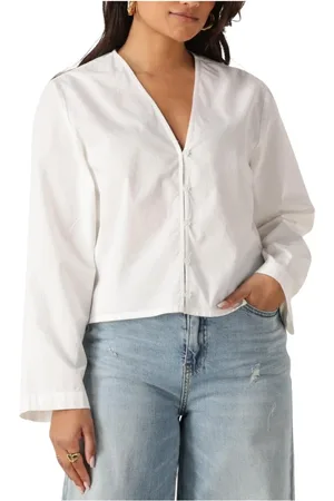 Envii Blouses & Shirts, Dames, Wit, S, Witte LS Blouse 7119 voor Dames