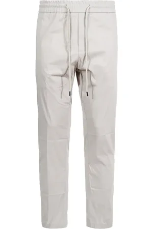 Dondup Broeken, Heren, Wit, W31, Katoen, Witte elastische taillebroek met zakken
