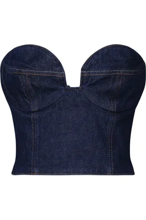 MAGDA BUTRYM Tops, Dames, Blauw, M, Denim, Denim Hartjes Top