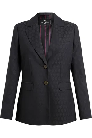 Etro Jassen, Dames, Zwart, XL, Wol, Jacket