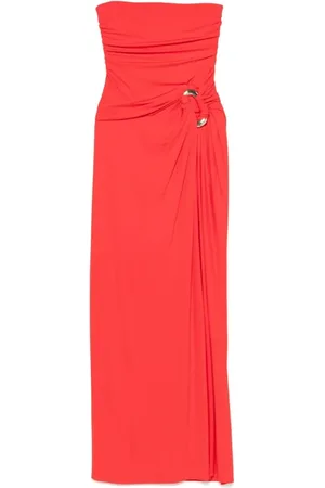Simkhai Kleedjes, Dames, Rood, S, Bustier Jurk met Emma Stijl