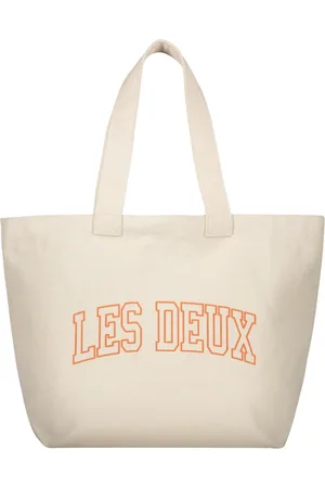 Les Deux Tassen, Heren, , ONE Size, Katoen, Canvas Tote Bag met Interne Zak