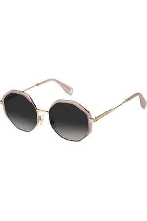 Marc Jacobs Accessoires, Dames, Geel, ONE Size, Gouden Metalen Zonnebril