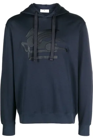 Etro Sweatshirts & Hoodies, Heren, Blauw, 2Xl, Katoen, Middernachtblauwe katoenen sweater