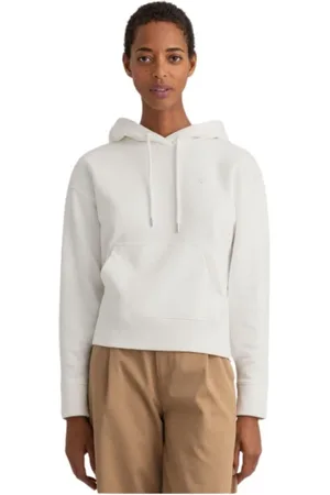 GANT Sweatshirts & Hoodies, Dames, Wit, M, Katoen, Hoodie