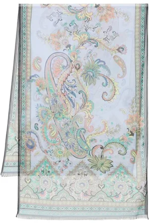 Etro Accessoires, Dames, Veelkleurig, ONE Size, Sjaal met gerafelde rand