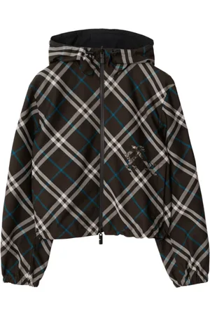 Burberry Jassen, Dames, Veelkleurig, M, Reversible Jas met Check-Print