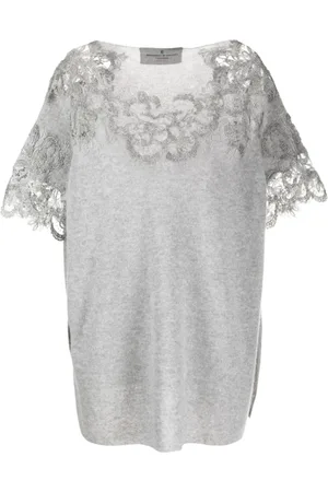 ERMANNO SCERVINO Blouses & Shirts, Dames, Grijs, S, Cape Sweater