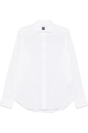 FEDELI Overhemden, Heren, Wit, 2Xl, Katoen, Stretch katoenen overhemd