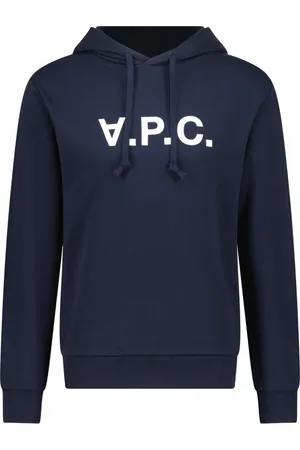 A.P.C. Sweatshirts & Hoodies, Heren, Blauw, M, Hoodie met logo-print