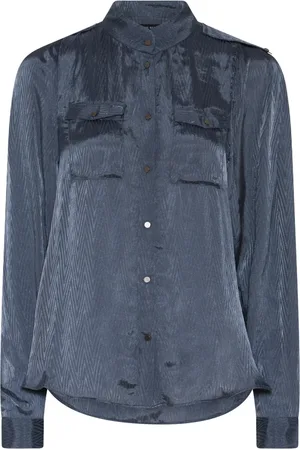 Bruuns Bazaar Blouses & Shirts, Dames, Blauw, XL, Vintage Indigo Stijlvol Shirt