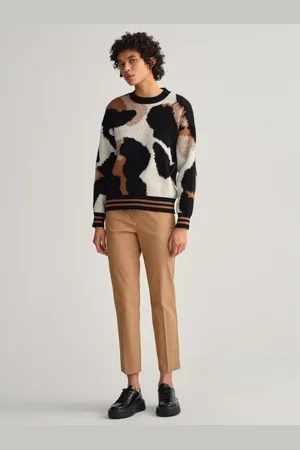 GANT Broeken, Dames, Bruin, M, Katoen, Tijdloze Chino`s