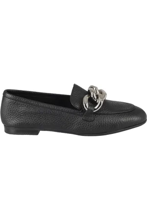 Casadei Schoenen, Dames, Zwart, 36 EU, Leren Loafers
