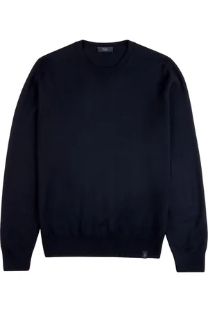 FAY Truien, Heren, Blauw, 3Xl, Wol, Rondgebreide trui