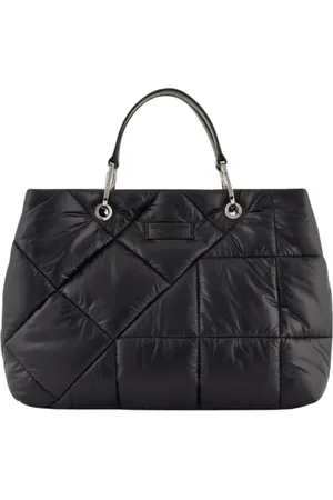 Emporio Armani Tassen, Dames, Zwart, ONE Size, Stijlvolle Shoppingtas