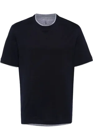 Brunello Cucinelli Tops, Heren, Zwart, 2Xl, Katoen, T-shirts