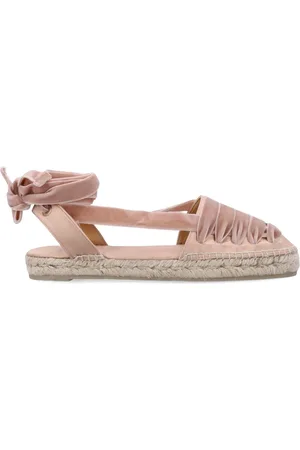 Castaner Schoenen, Dames, Roze, 39 EU, Satijn, Nude Satijnen Espadrilles