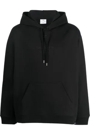 Courrèges Sweatshirts & Hoodies, Heren, Zwart, S, Katoen, Hooded Cotton Sweatshirt
