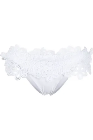 ERMANNO SCERVINO Ondergoed, Dames, Wit, M, Polyester, Lace Side-Tie Bottoms