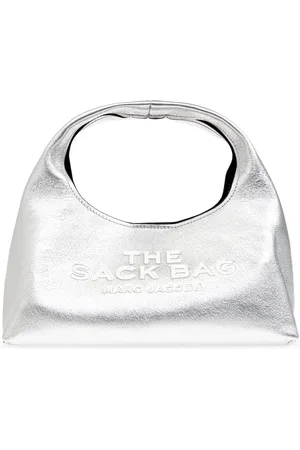 Marc Jacobs Tassen, Dames, Grijs, ONE Size, Leer, The Sack Mini Handtas