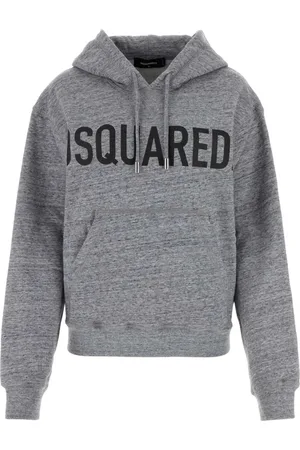 Dsquared2 Sweatshirts & Hoodies, Dames, Grijs, L, Katoen, Gemêleerd Grijs Katoenen Sweatshirt