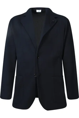 LARDINI Jassen, Heren, Blauw, L, Katoen, Blauwe Cardigan