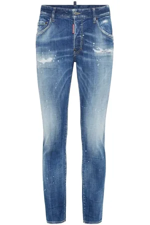 Dsquared2 Jeans, Heren, Blauw, 2Xl, Denim, Distressed Denim Jeans