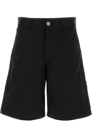 VERSACE Korte broeken, Heren, Zwart, M, Zwarte Bermuda Shorts