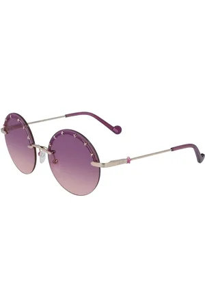 Liu Jo Accessoires, Dames, Paars, ONE Size, Metalen zonnebril
