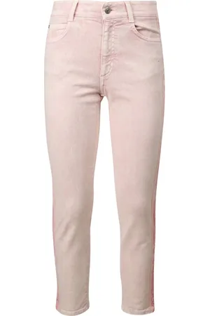 Stella McCartney Jeans, Dames, Roze, W26, Katoen, Logo Detailed Slim Fit Jeans