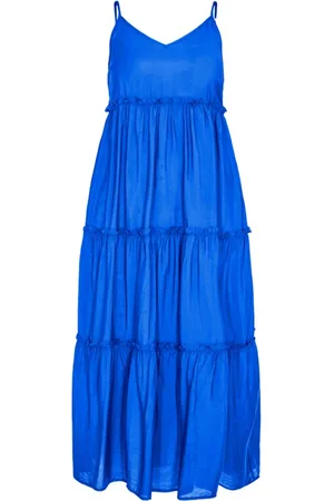 Co`Couture Kleedjes, Dames, Blauw, L, Open Back Strap Jurk