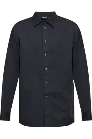 Diesel Overhemden, Heren, Zwart, M, Katoen, S-Limo-Logo Shirt