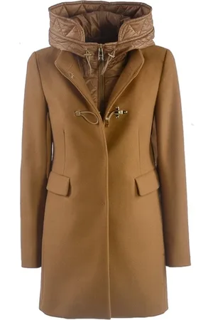 FAY Mantels, Heren, Bruin, L, Wool Blend Parka Coat