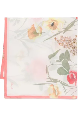Liu Jo Accessoires, Dames, Veelkleurig, ONE Size, Koraalroze Sjaal met Logo Print